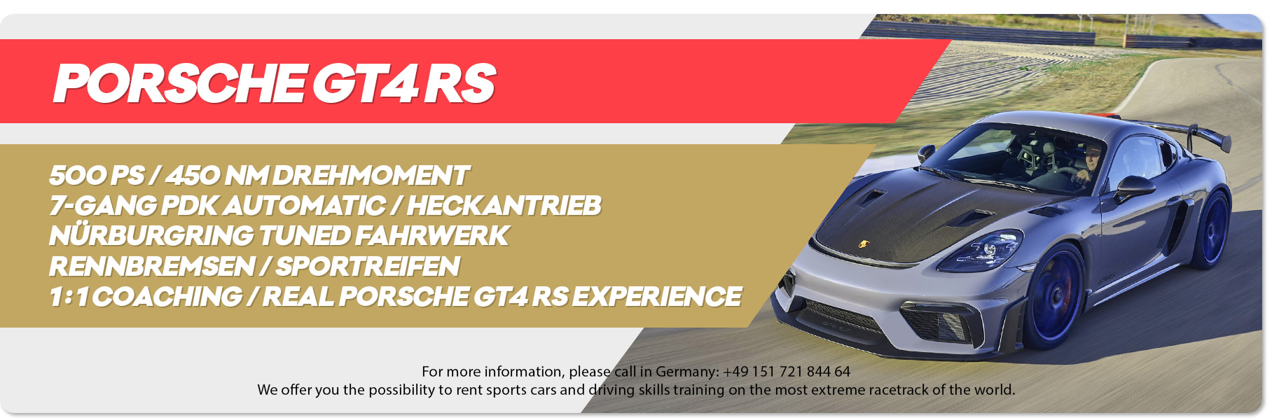 Porsche GT4 RS mitten am Nürburgring Porsche GT4 RS mitten am Nürburgring