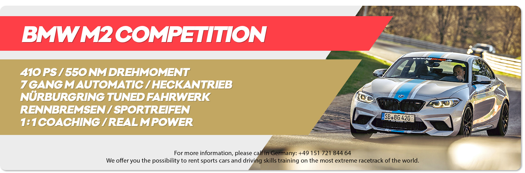 BMW M2 Competition mieten am Nürburgring BMW M2 Competition mieten am Nürburgring